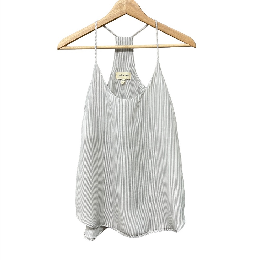 CLOTH & STONE PINSTRIPED RACERBACK CAMI SIZE XS